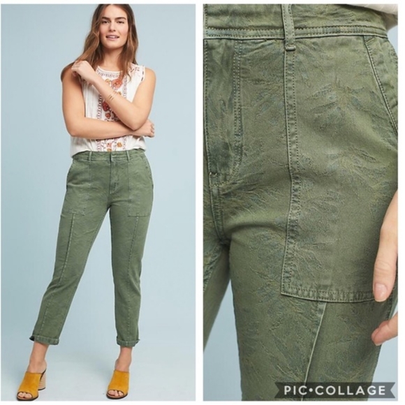 Anthropologie Pants - Nwot By anthropologie | jacquard wanderer utility pant in green size 27